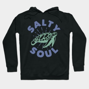 Salty Soul Turtle Typography - Cute Hoodie